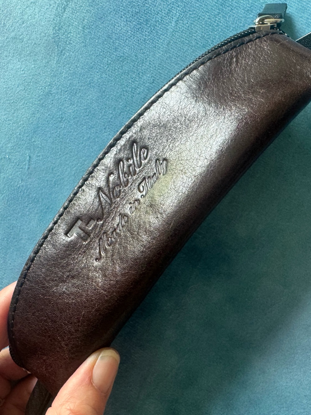 Brown Leather Pencil Pouch
